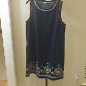 Denim sleeveless dress